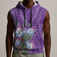 Afro King Proteas Dashiki Motif Sleeveless Hoodie Violet Style - African Pride