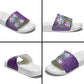 Africa King Proteas Dashiki Motif Slide Sandals Violet Style