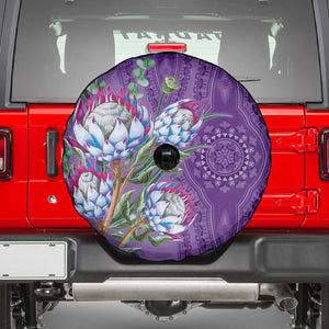 Afro King Proteas Dashiki Motif Spare Tire Cover Violet Style