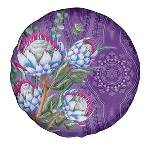 Afro King Proteas Dashiki Motif Spare Tire Cover Violet Style