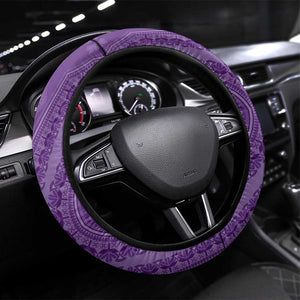 Afro King Proteas Dashiki Motif Steering Wheel Cover Violet Style