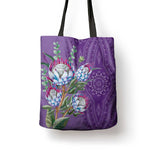 Africa King Proteas Dashiki Motif Tote Bag Violet Style