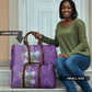 Africa King Proteas Dashiki Motif Travel Bag Violet Style
