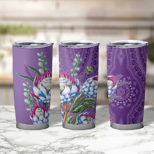 Afro King Proteas Dashiki Motif Tumbler Cup Violet Style