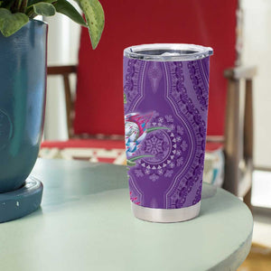 Afro King Proteas Dashiki Motif Tumbler Cup Violet Style