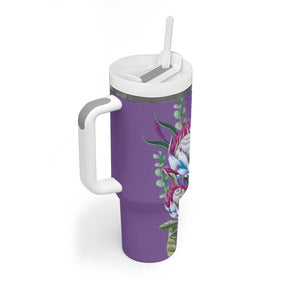 Afro King Proteas Dashiki Motif Tumbler With Handle Violet Style