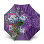 Africa King Proteas Dashiki Motif Umbrella Violet Style