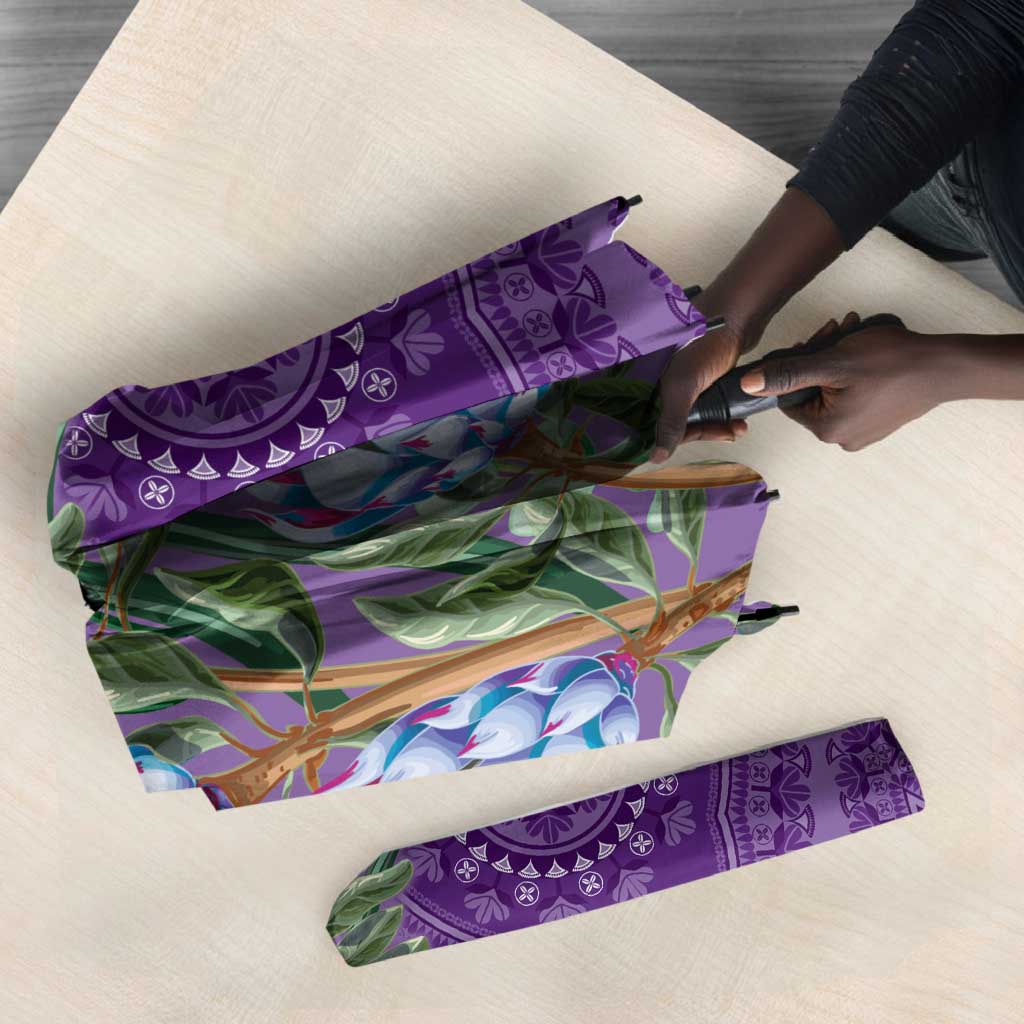 Africa King Proteas Dashiki Motif Umbrella Violet Style