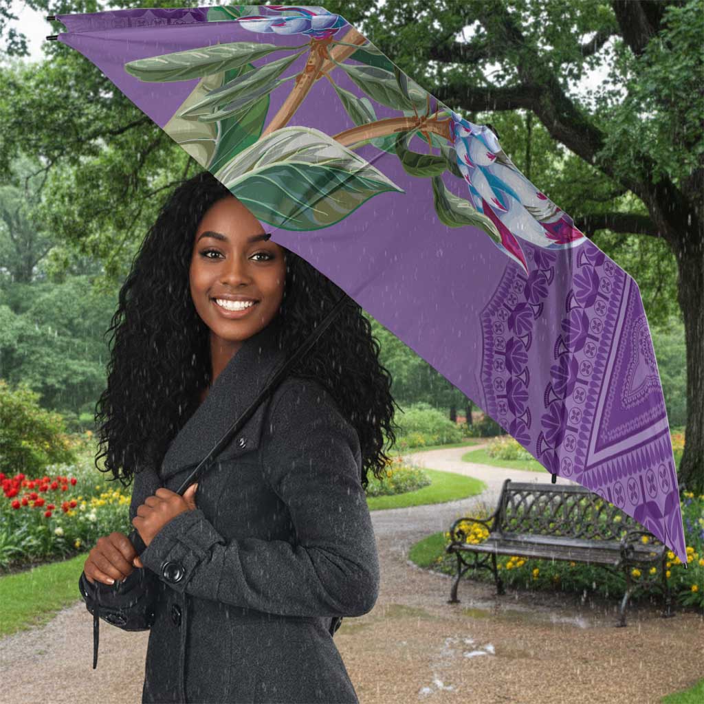 Africa King Proteas Dashiki Motif Umbrella Violet Style