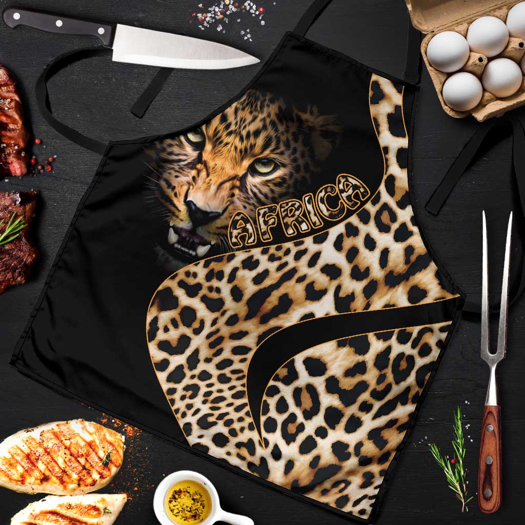 Africa Leopard Skin Pattern Apron Version 01