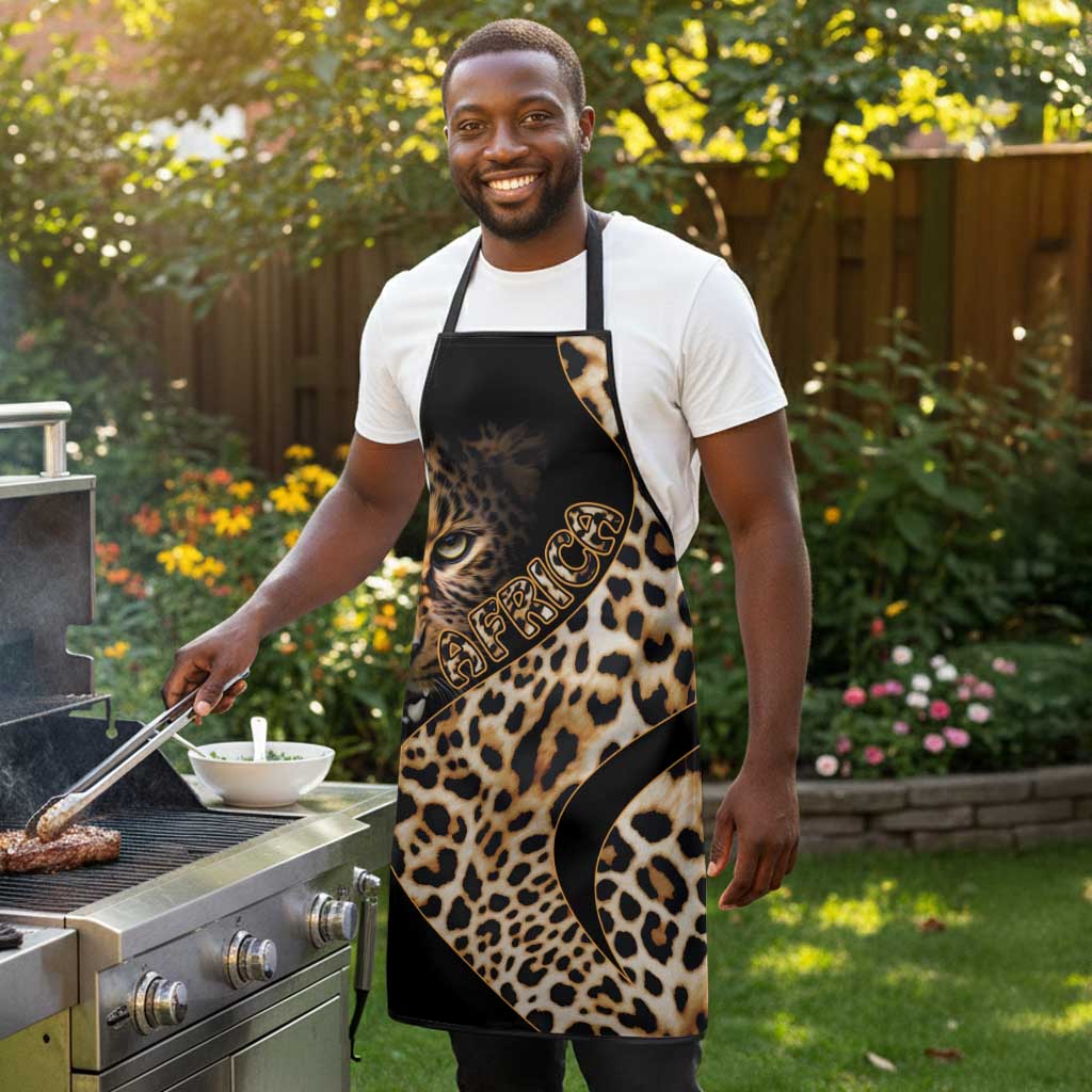 Africa Leopard Skin Pattern Apron Version 01