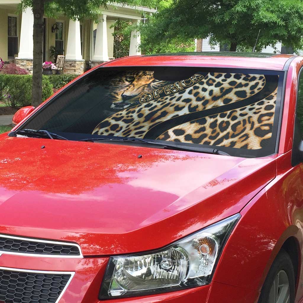 Africa Leopard Skin Pattern Auto Sun Shade Version 01