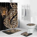 Africa Leopard Skin Pattern Bathroom Set Version 01