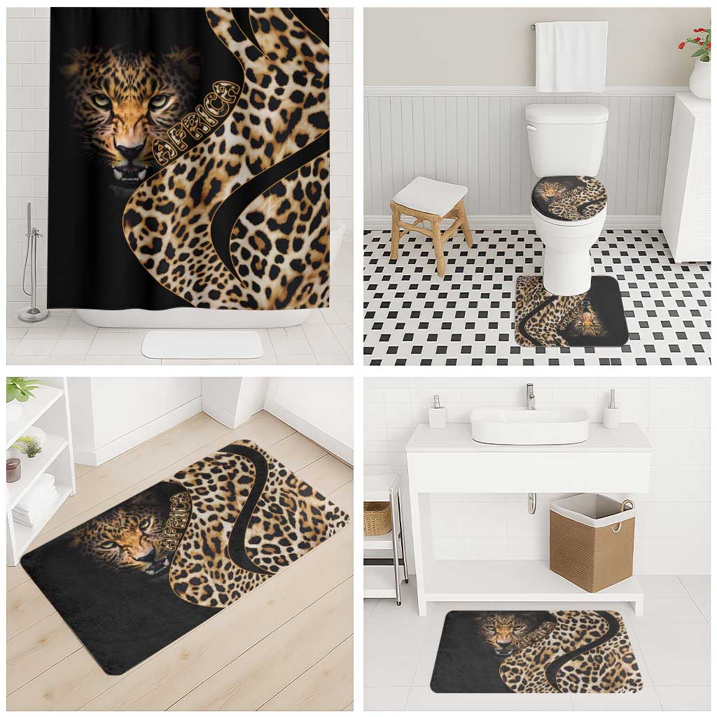 Africa Leopard Skin Pattern Bathroom Set Version 01