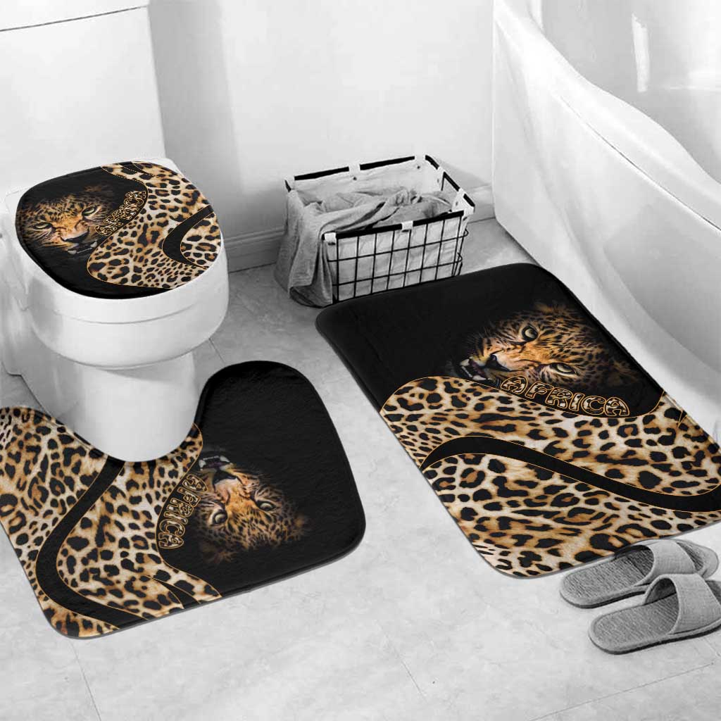 Africa Leopard Skin Pattern Bathroom Set Version 01