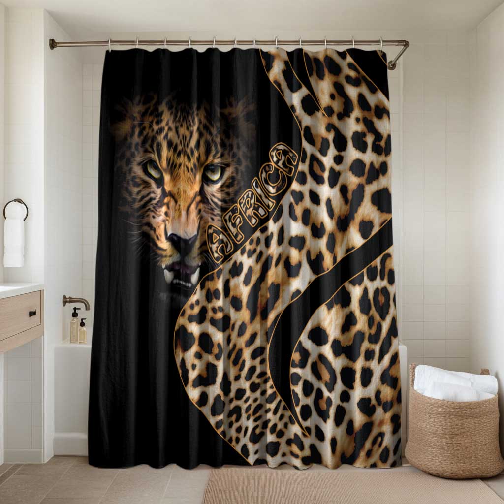 Africa Leopard Skin Pattern Bathroom Set Version 01