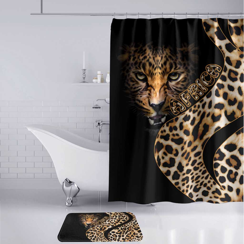 Africa Leopard Skin Pattern Bathroom Set Version 01
