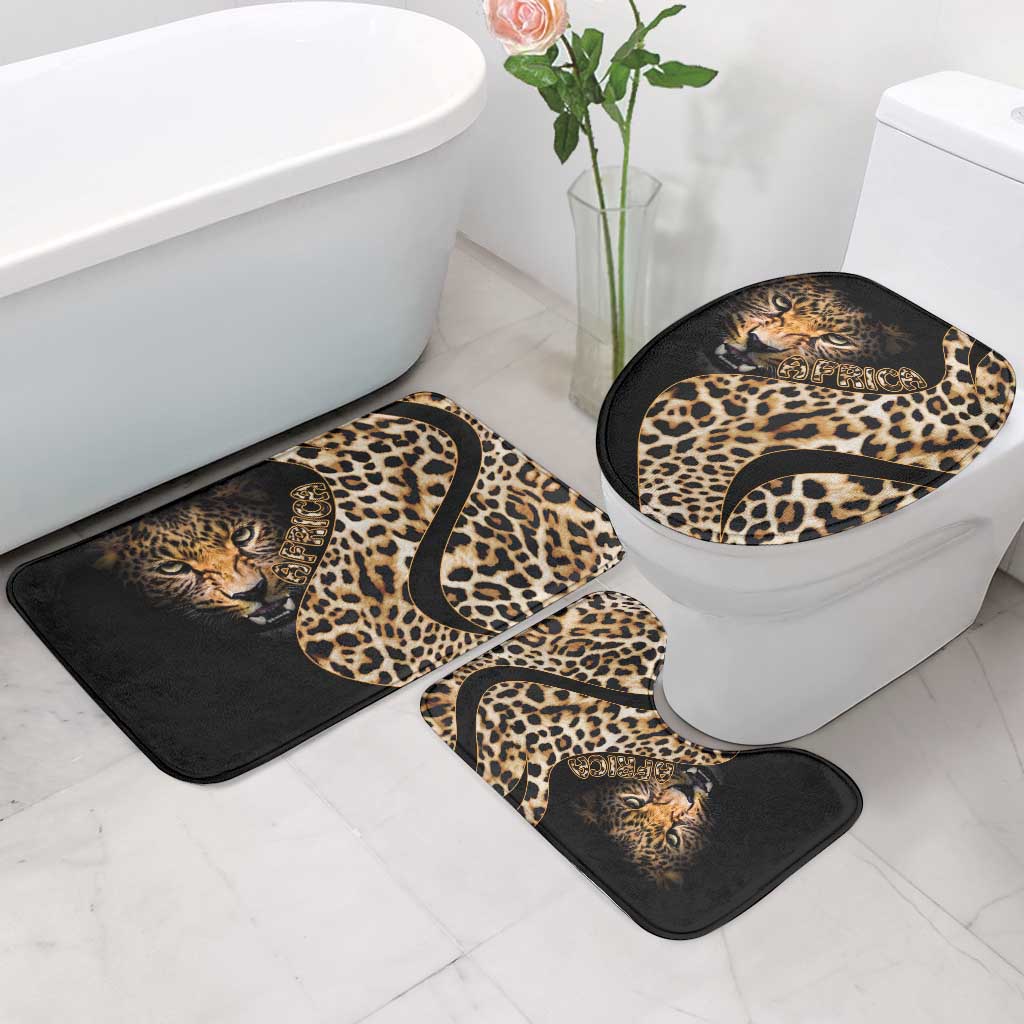 Africa Leopard Skin Pattern Bathroom Set Version 01