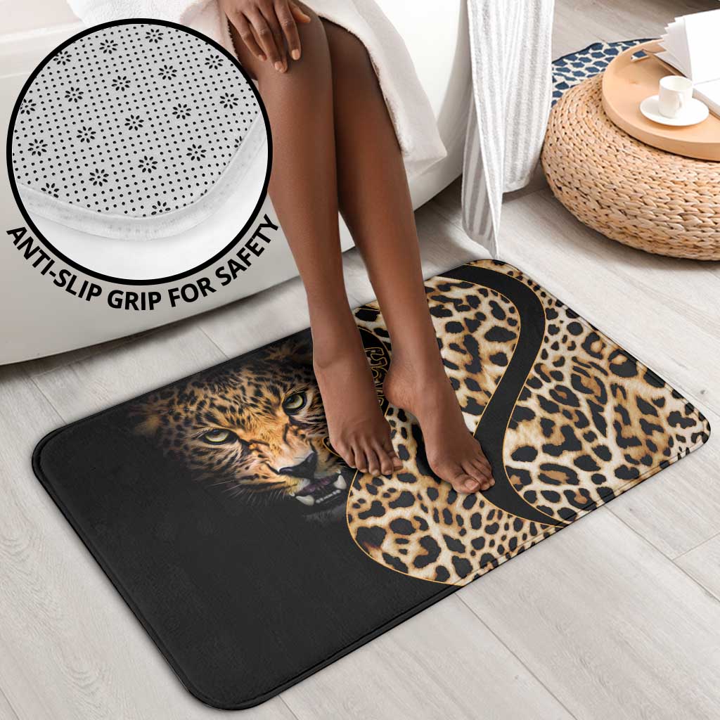Africa Leopard Skin Pattern Bathroom Set Version 01