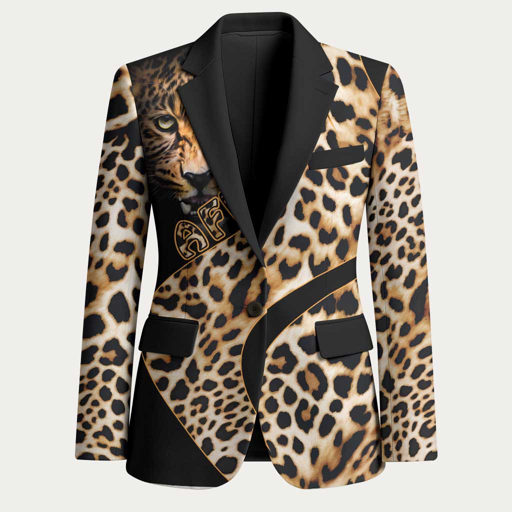 Africa Leopard Skin Pattern Blazer Version 01