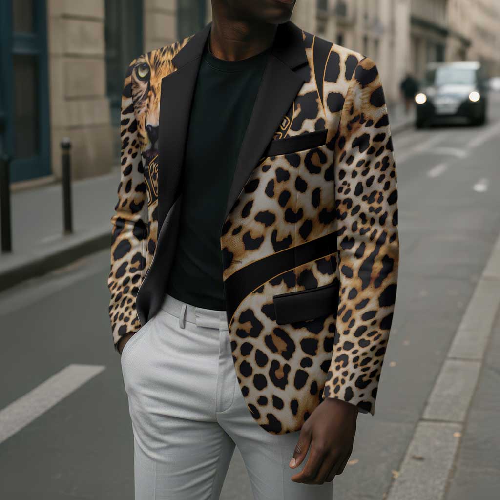 Africa Leopard Skin Pattern Blazer Version 01