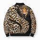 Africa Leopard Skin Pattern Bomber Puffer Jacket Version 01