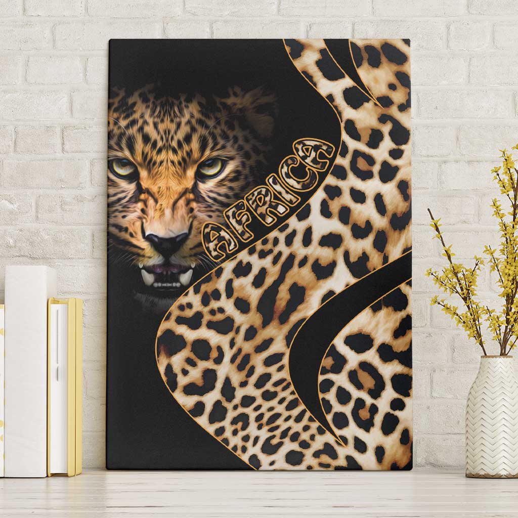 Afro Leopard Skin Pattern Canvas Wall Art Version 01