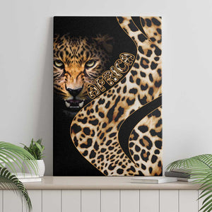 Afro Leopard Skin Pattern Canvas Wall Art Version 01