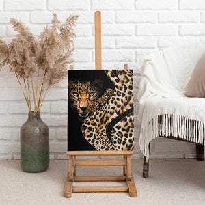 Afro Leopard Skin Pattern Canvas Wall Art Version 01