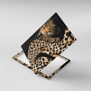 Afro Leopard Skin Pattern Canvas Wall Art Version 01