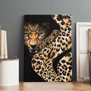 Afro Leopard Skin Pattern Canvas Wall Art Version 01