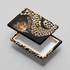 Afro Leopard Skin Pattern Canvas Wall Art Version 01