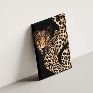 Afro Leopard Skin Pattern Canvas Wall Art Version 01