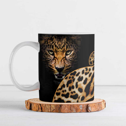 Africa Leopard Skin Pattern Ceramic Mug Version 01