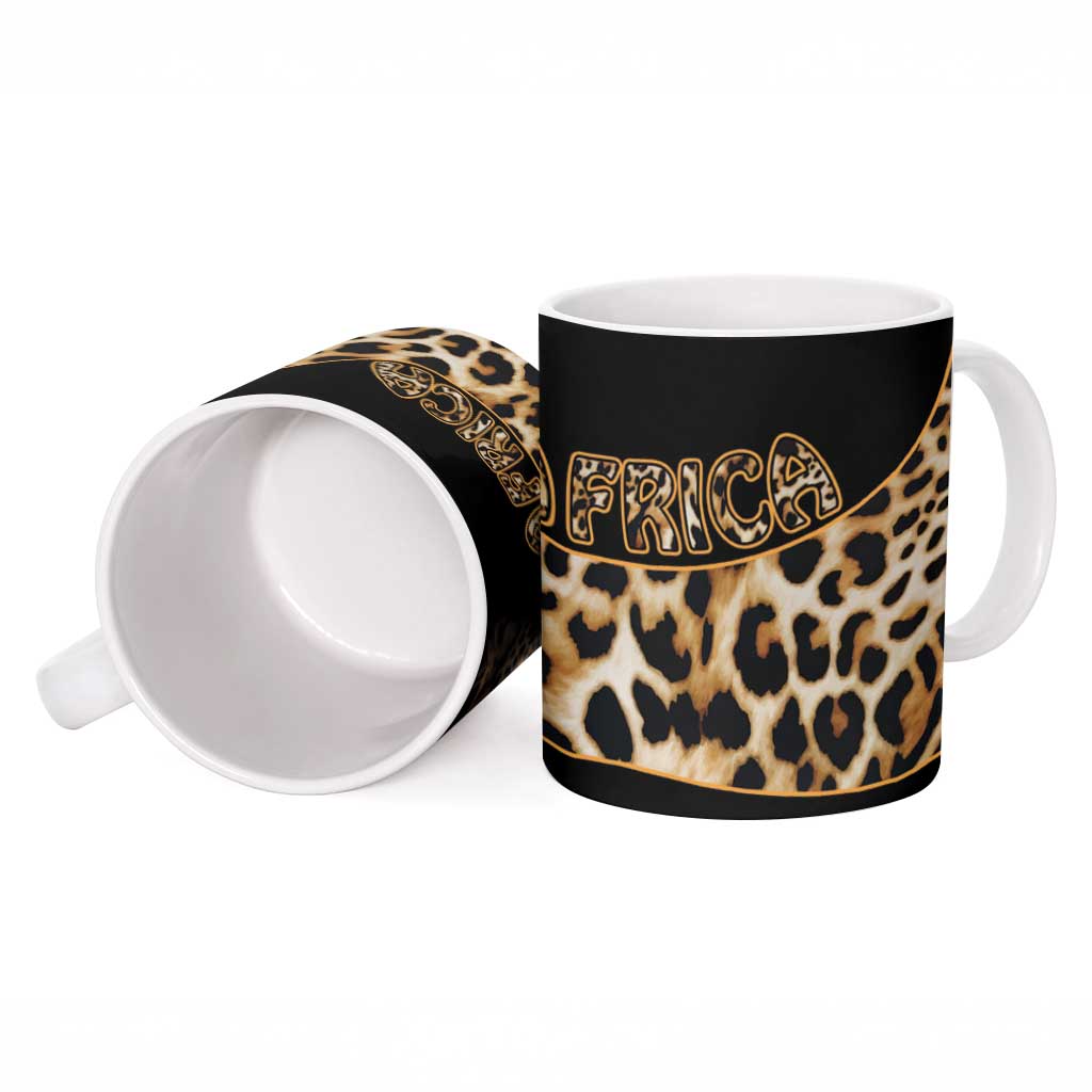 Africa Leopard Skin Pattern Ceramic Mug Version 01