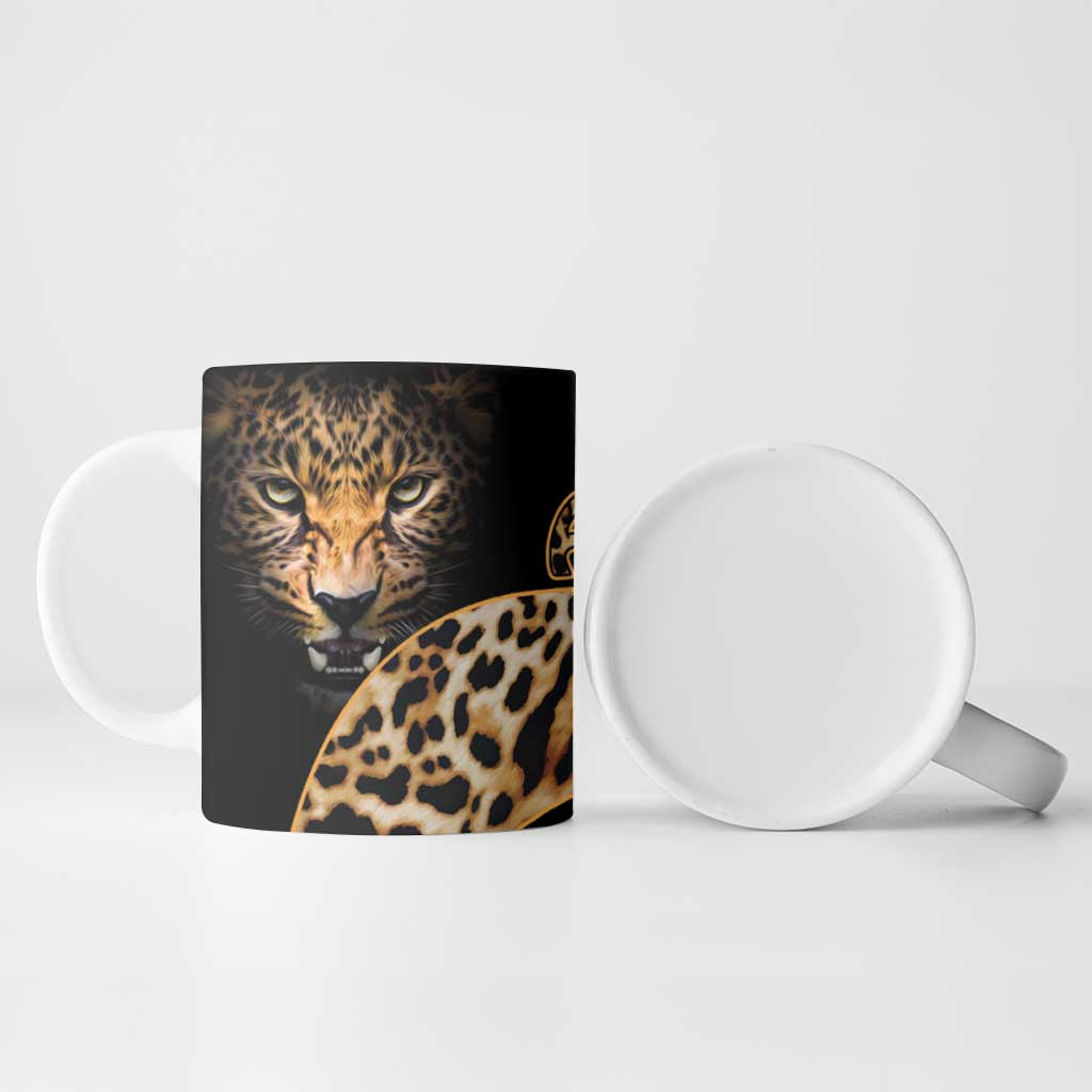 Africa Leopard Skin Pattern Ceramic Mug Version 01