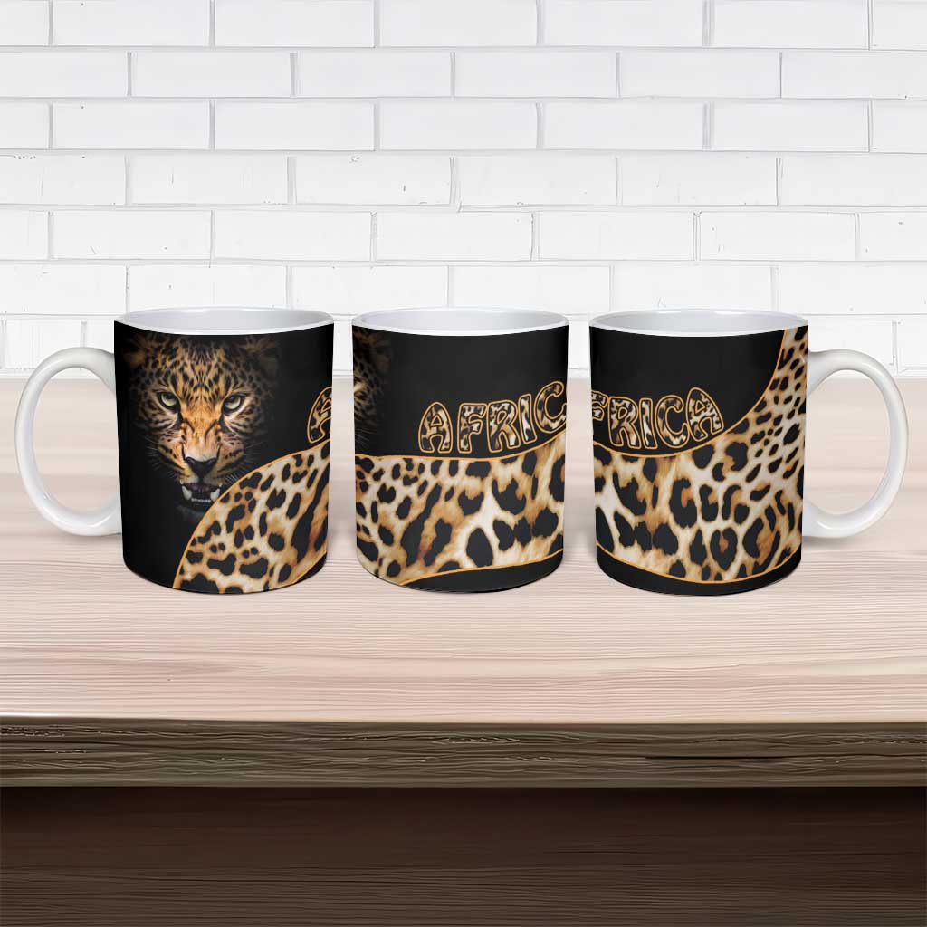 Africa Leopard Skin Pattern Ceramic Mug Version 01