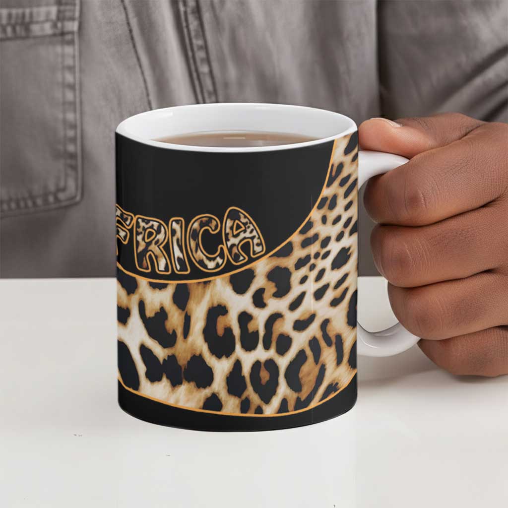 Africa Leopard Skin Pattern Ceramic Mug Version 01