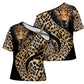Africa Leopard Skin Pattern Cross Shoulder Shirt Version 01