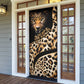 Africa Leopard Skin Pattern Door Cover Version 01