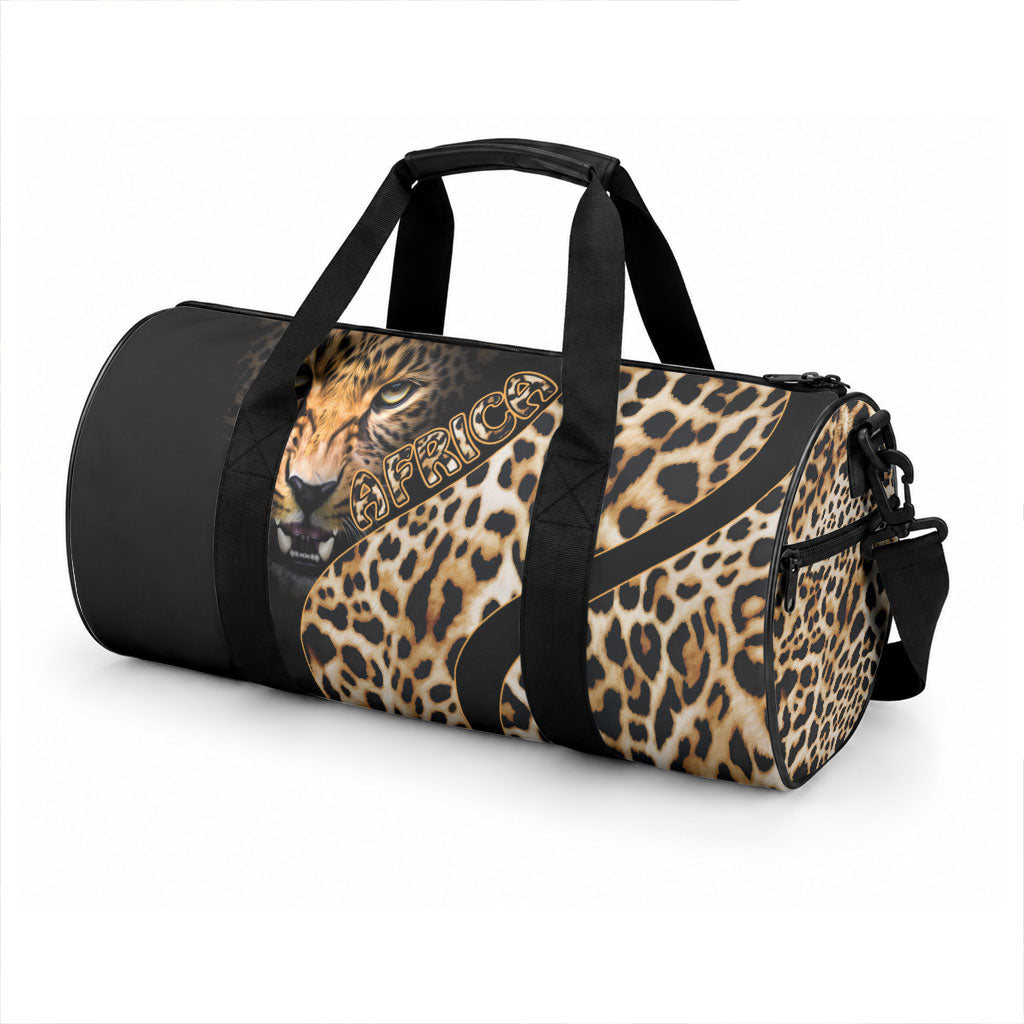 Africa Leopard Skin Pattern Duffle Bag Version 01