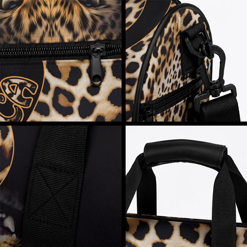Africa Leopard Skin Pattern Duffle Bag Version 01