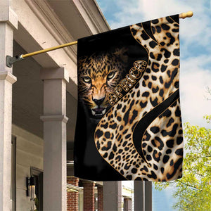 Afro Leopard Skin Pattern Garden Flag Version 01