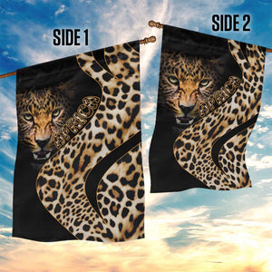 Afro Leopard Skin Pattern Garden Flag Version 01