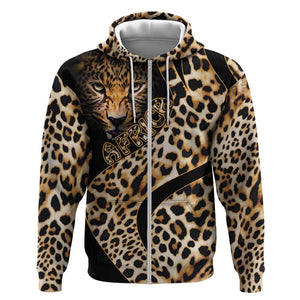 Afro Leopard Skin Pattern Hoodie Version 01