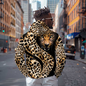 Afro Leopard Skin Pattern Hoodie Version 01