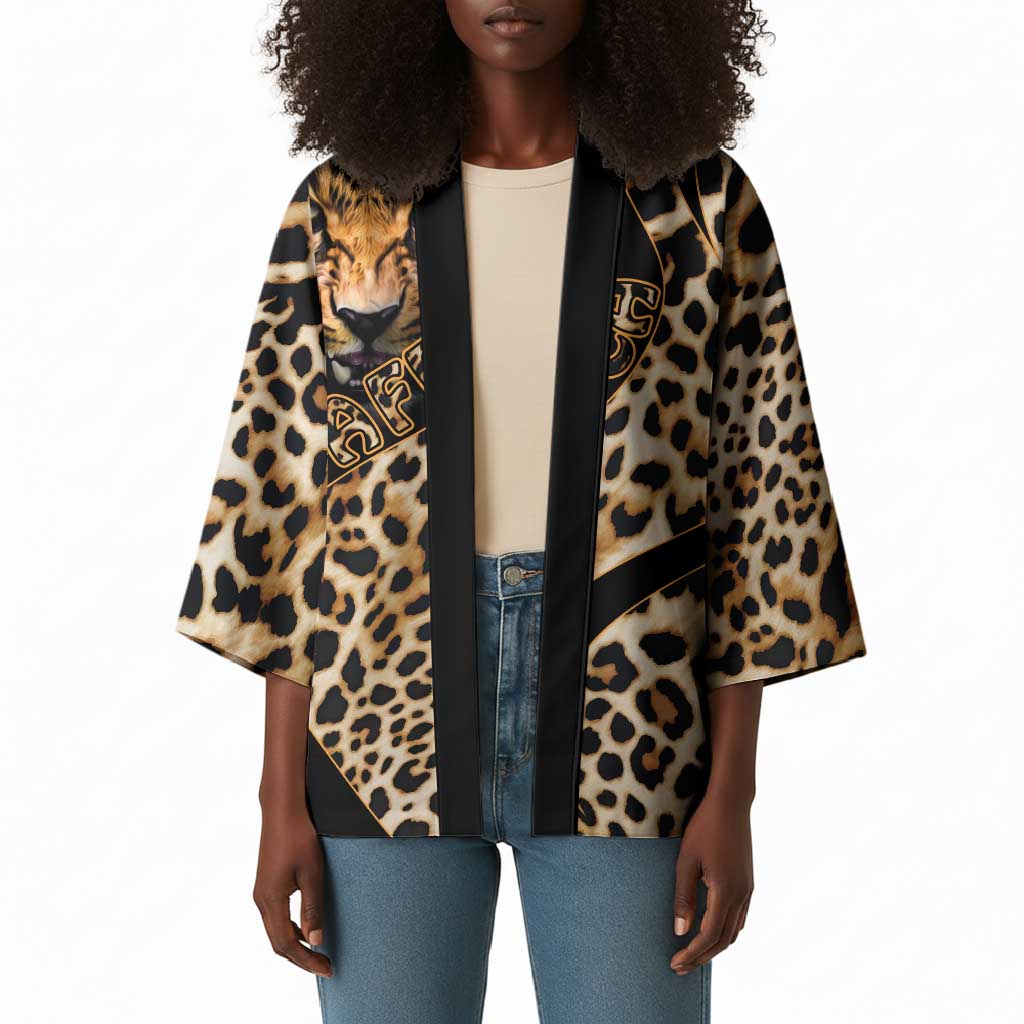 Africa Leopard Skin Pattern Kimono Version 01