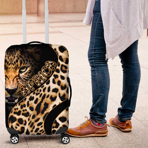 Afro Leopard Skin Pattern Luggage Cover Version 01