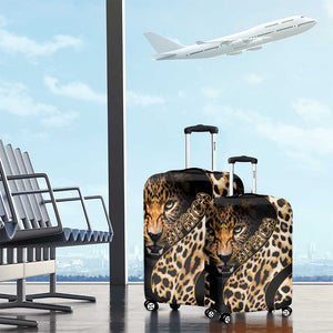 Afro Leopard Skin Pattern Luggage Cover Version 01