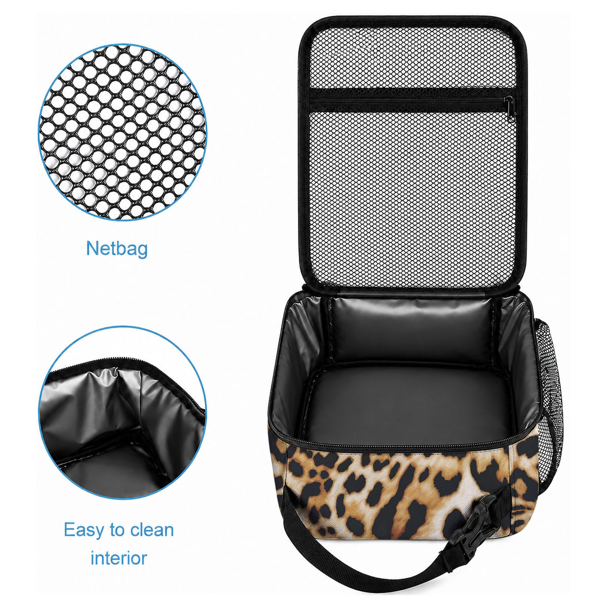 Africa Leopard Skin Pattern Lunch Bag Version 01